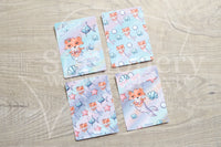 Foxy's under the sea, foxy the merfox hand-drawn journaling cards for memory planners 3x4"