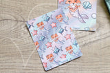 Foxy's under the sea, foxy the merfox hand-drawn journaling cards for memory planners 3x4"