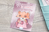Foxy's ugly sweater hand-drawn journaling cards for memory planners 3x4"