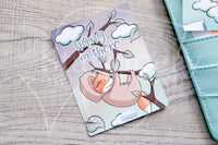 Slothy Foxy hand-drawn journaling cards for memory planners 3x4"
