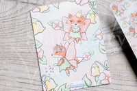 Fairy Foxy hand-drawn journaling cards for memory planners 3x4"