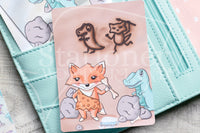 Cavefox Foxy hand-drawn journaling cards for memory planners 3x4"