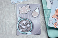 Foxy's winter treats hand-drawn journaling cards for memory planners 3x4"