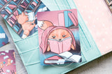 Foxy's library hand-drawn journaling cards for memory planners 3x4"