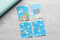 8 bits Foxy hand-drawn journaling cards for memory planners 3x4"