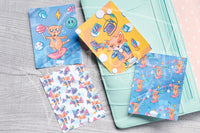 90's Foxy hand-drawn journaling cards for memory planners 3x4"
