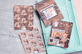 Foxy's cozy cabin hand-drawn journaling cards for memory planners 3x4"