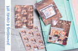 Foxy's cozy cabin hand-drawn journaling cards for memory planners 3x4"
