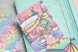 Foxy's carnival hand-drawn journaling cards for memory planners 3x4"