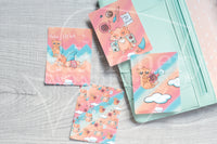 Foxy's evil twin hand-drawn journaling cards for memory planners 3x4"