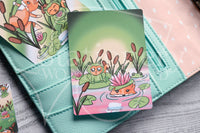 Foxy's pond hand-drawn journaling cards for memory planners 3x4"