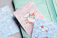 Foxy's rainbows hand-drawn journaling cards for memory planners 3x4"
