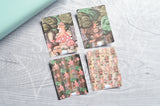 Woodland Foxy hand-drawn journaling cards for memory planners 3x4"