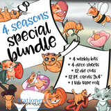 4 Seasons Speacial Bundle - Hobonichi weeks, original, cousin, TN, Standard Vertical