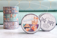 Foxy and Kitty functional hand-drawn holo foil accents Tab Tape - Planner tabs