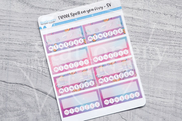 Spell on you Foxy weekly tracker functional planner stickers