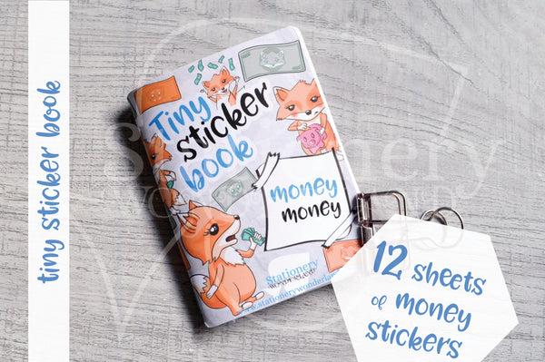 Money money tiny sticker book - Micro sized sticker book