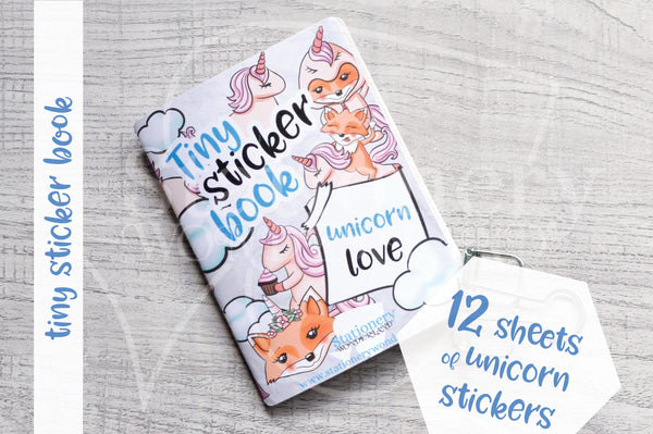 Unicorn love tiny sticker book - Micro sized sticker book
