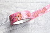 Foxy won't calm her tits hand-drawn pixie dust pink foil accents washi tape - Washi roll, washi sampler