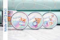 Set of 3 Foxy's Sassy End of the Year hand-drawn washi tape
