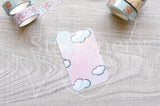 Foxy on her high unicorn washi card - Washi sampler card