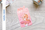 Foxy won't calm her tits washi card - Washi sampler card