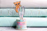 Kitty stationery washi stand - Acrylic washi tower