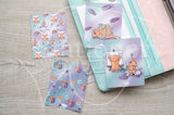 Planner decoration bundle - Foxy's crafting kitty - PL cards, die cuts and magnetic bookmark