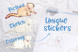 Draw my fur baby - Custom hand drawn pet stickers